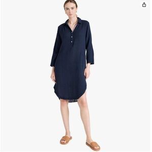 BNWT - SUNDRY LONG SLEEVE SHIRT TAIL COTTON DRESS - NAVY - 4